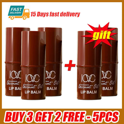 Coconut Oil Remove Dark Lip Balm Fast Lighten Pink Lip Exfoliating Fade Lip Line Dead Skin Moisturizing Korean Lips Care Product