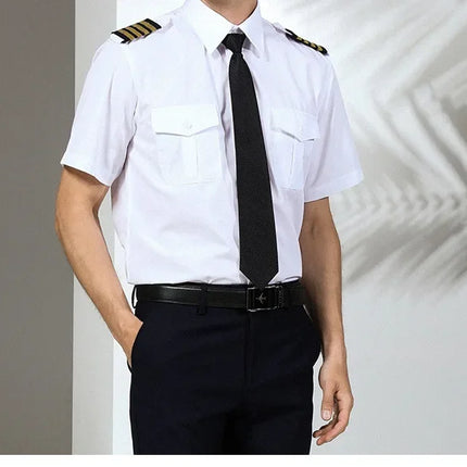 Air Force Pilot Uniform Men's Shirt Flying Clothes Nightclub Aviation Clothes Engineer Military Uniform Square Collar Other Mate