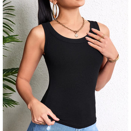 1/3 Piece Four Seasons Thin Solid Color Camisole for Young Women Plus Size Comfortable and Sexy T-shirt Shirt Casual