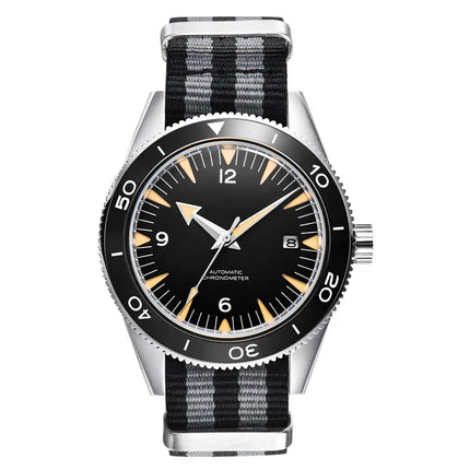 41MM Sapphire Glass 100m Waterproof Japan  Automatic Luminous Mens Watch Nylon Strap