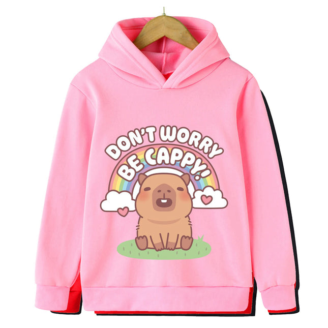Fashion Capibala Animal Guinea Pig Print Kids Sweatshirt Hoodie Long Sleeve Pullover Boy Top Cute Girl Fashion Sweatshirt