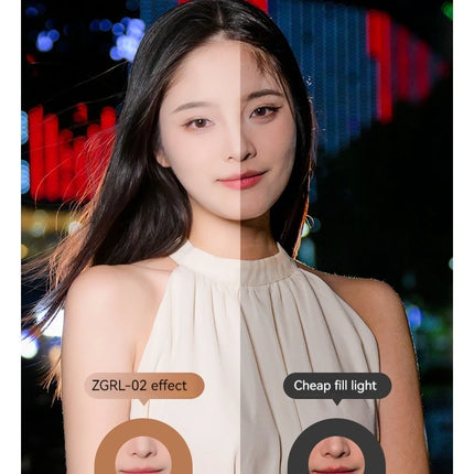 Three-color dimming, ring rabbit cage fill light selfie live broadcast photography light with Bluetooth selfie reverse charging