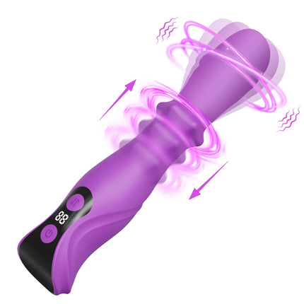 Women's Thrusting Swing Vibrator G Spot Dildo Anal Vaginal Stimulator with Sliding Vibration Adult Sex Toy
