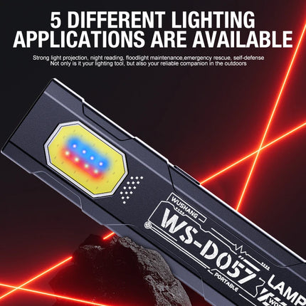 Multi functional work light LED magnetic red blue flashing mini outdoor strong light super bright maintenance light flashlight