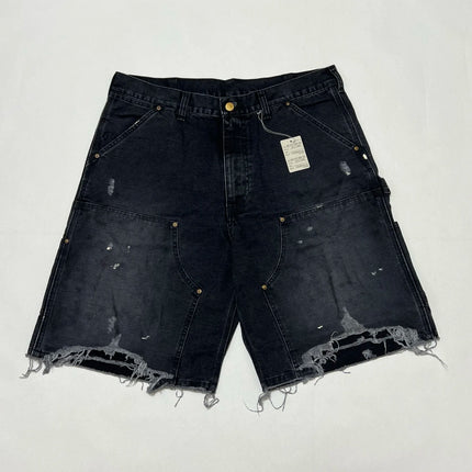 Saint Michael Summer Trendy Hot-selling Double-knee Patch Ink-wash Casual Shorts for Men and Women Sports Overalls