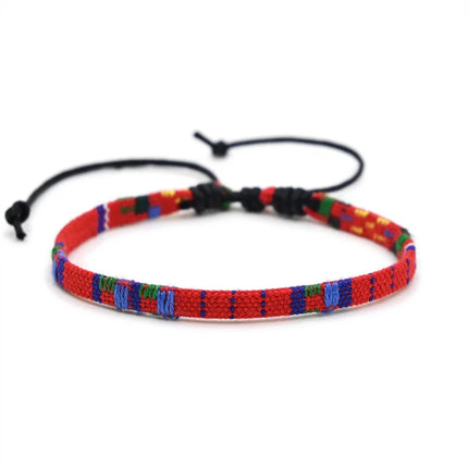 Bohemia Style Colorful Weave Rope Friendship Bracelets For Woman Men Cotton Handmade Braided Bracelet Ethnic Jewelry Gifts