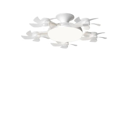 Drone Design Silent Ceiling Fan Light E27 Base Remote Controlled Dimmable 3 Color LED Ceiling Fanlight for Living Room Bedroom