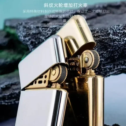 ZORRO 790 Genuine Ultra-thin Windproof Original Copper Lighter Double-sided Engraved Wheel Lighter Lighter Men's High-end Gifts