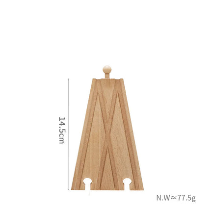 33style DIY Wooden Train Rail Tracks Accessories Wood Railway Track Parts Fit For All Wood Track Toy Christmas Birthday kid Gift