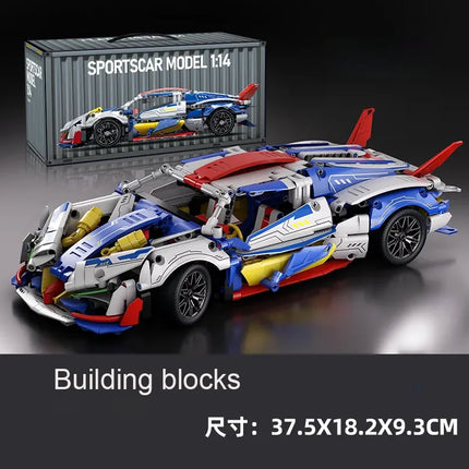New Technical 1：14 Racing Sport Car Model Building Blocks City Mechanical Speed Vehicle Supercar Brick Puzzle Toys Kid Adult Gi