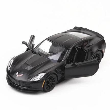 1/36 Chevrolet Corvette C7 Alloy Diecast Super Sport Car Model Toys Simulation Metal Vehicle Body With Pull Back Children's Toys