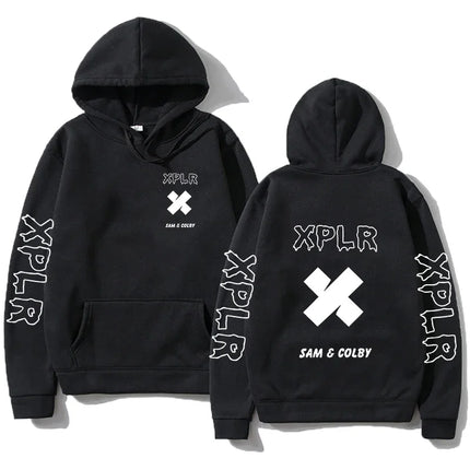 2024 Men Xplr Hoodie Sam and Colby Chainlink Merch Heart Shaped Printed Sweatshirt Men Women Long Sleeve Pullover Fashion Hoody