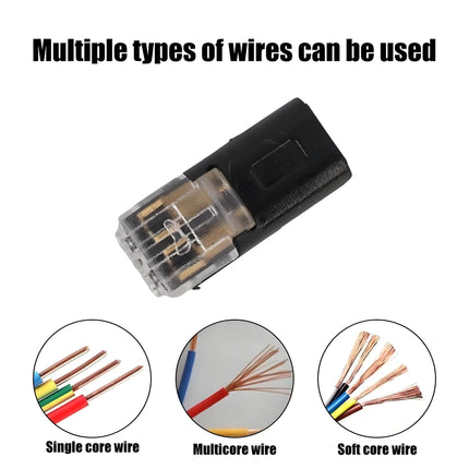 10/20/30/50/100 Pcs D2 Waterproof Plug Wire Connector 2 Pin Way Cable Plug Car Electric Wire Snap Connectors Strip Terminal