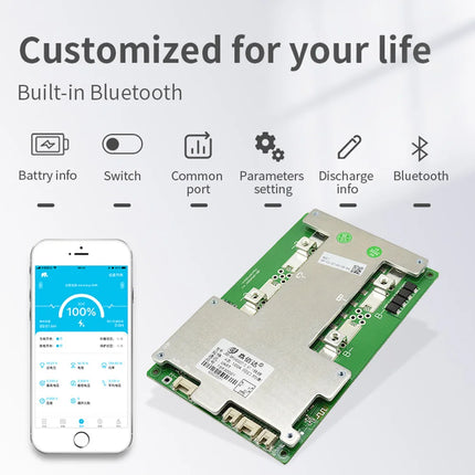 JBD Car Start Smart BMS 3S 4S 12V LiFePO4 Li-ion Battery with BT UART Heating 60A 100A 120A 150A 200A Battery Management System