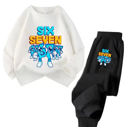 Kids Hoodies Clothes Italian Brainrot Steal A BrainRot Trucksuit Girls Boys Children's 67 Six Seven Crew Neck Sweatshirts Sets