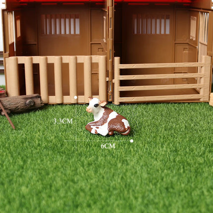 Simulation Texas Longhorn Bulls Musk OX Yak Cow Farm Animals Buffalo Calf Bull Model Figures  Home Decor Educational Toys