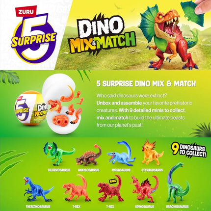 ZURU 5 Surprise Dino  Series 3 Strike Hunt Smashers Vs Aliens Mix Match Smashers All Styles in The Zuru Dinosaur Blind Box Toys