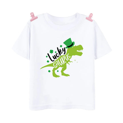 Happy St. Patrick's Day Printed Kids Shirts St. Patrick's Party Boys Girls T-shirt Holiday Child Short Sleeve Tops Summer T Shirt