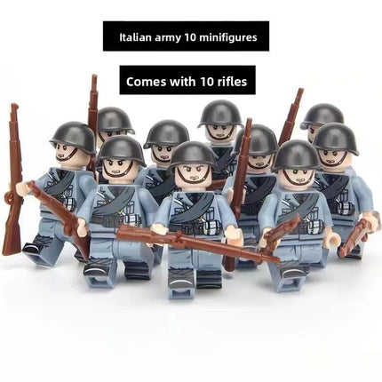Building blocks World War II soldier figures, marine humanoid dolls educational toys mini figures birthday gifts cartoon figures