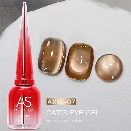 AS 15ml Luxury Coffee Cat Nail Gel Polish Tpo Free Soak Off UV LED Dark Brown Cat Eye Manicure Gel Polish Nail Art Varnish Gel