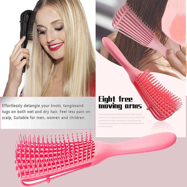 1Pc Detangling Brush for Afro-American/African Hair, Textured 3a to 4c Kinky Wavy/Curly Long Hair, Knots Detangler, Easy to Clean