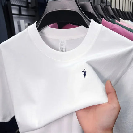 2026 model cotton short-sleeved T-shirt, high-end design, embroidered pattern, summer style, designer brand, round-neck embroide