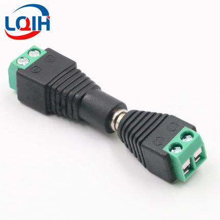 DC Terminal Connector 2pin DC Power Adapter 5.5mm x 2.1/2.5mm Plug Male to Female Jack Connector Plug For LED Strip CCTV Came