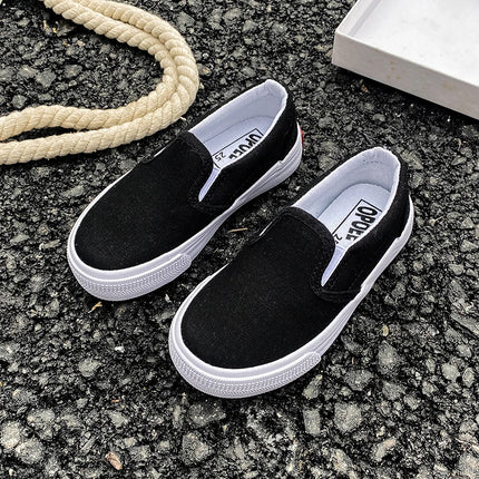1020 Fashionable and breathable children's canvas shoes, soft-soled board shoes for boys and girls, solid color children's shoes