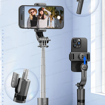 TOKQI Selfie Stick Tripod Phone Stand Portable Mini Tripod with Wireless Bluetooth for Android and Iphone Cell phones Shoot Vlog