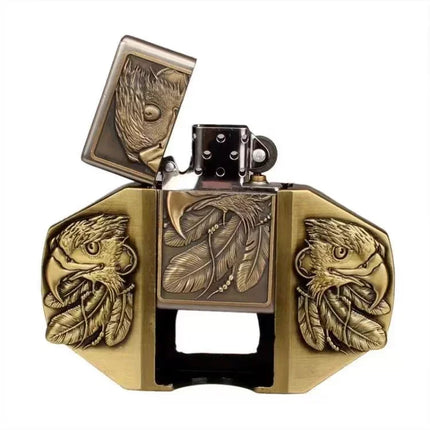 Creative Men's Belt Lighter Metal Belt Buckle Small Tool Cigarette Accessories Personalized Fashion Smoking Gift