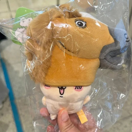 Anime Chiikawa 2026 Horse Series Usagi Hachiware Plush Doll with Keychain Cute Kawaii Cartoon Collectible Gift Sweetness