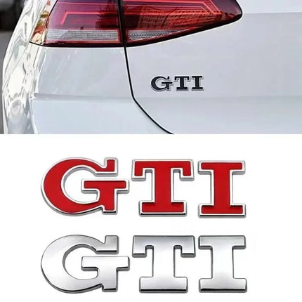 Metal GTI Logo Car Rear Trunk Emblem Side Sticker for Volkswagen VW Golf 4 5 6 7 8 Polo Jetta Tiguan Passat T-Roc MK2 MK5 MK7