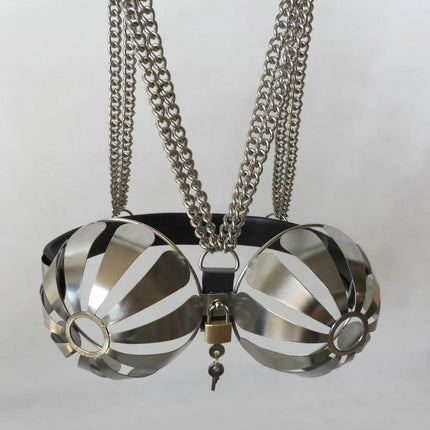 New 3 Colors Stainless Steel Women Adjustable Chastity Bra Lock Female Chastity Device Breast Protection Roleplay Sex Toys