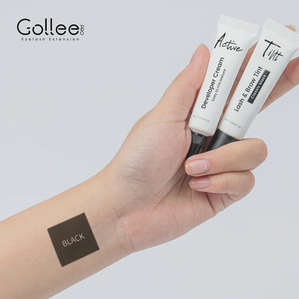 Gollee Classic Black Natural Lash and Brow Tinting Set 6ml Waterproof Eyelash Tint Kit Semi Permanent Lasting Beauty Makeup