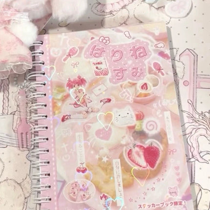 Ins Cute Pink Japanese Cut Film Sticker Book Girl Journal Phone Case DIY Scrapbook Sticker Kawaii Decoration Stickers