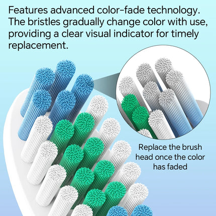 4/8/12/20x Compatible with Philips Sonicare Electric Toothbrush Snap-on Replacement Brush Heads, for 4100/1100/5300/6100/5900