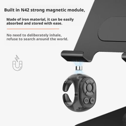 Transparent Scrolling Ring Remote for TikTok YouTube Instagram Video Scroller Page Turner Clicker Bluetooth Camera Shutter