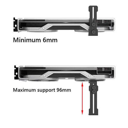 RGEEK 12cm GPU Support Frame Stainless Steel for Desktop Fan Position Graphics Card Holder Prevent Sagging for RTX 3090 4090