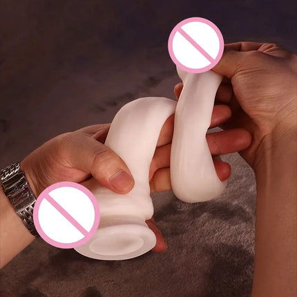 Super Soft Realistic Dildo for Women with Suction Cup Perfect Size Big Penis Female Masturbator Silicone Skin Feel Dick Sex Toy