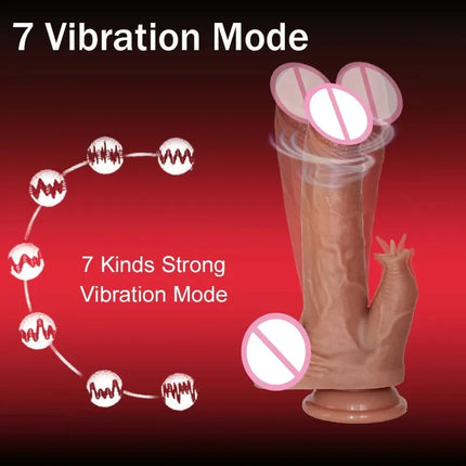 Thrusting Dildo Vibrators for Women Telescopic Sexy Toys Realistic Dildos Female Masturbators Toy Heating Penis With Suction Cup