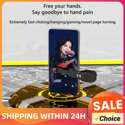 Digital Auto Screen Clicker Automatic Phone Screen Tapper 180° Rotation USB Clip-on Clicker Simulation Finger Continuous Click