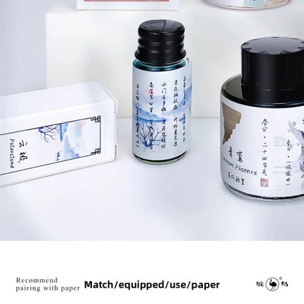 Ostrich 24 Colors 30/15ml Layered Chromatography Fountain Pen Ink Vibrant Gradient Watercolor Non Carbon Non Clogging Stationery