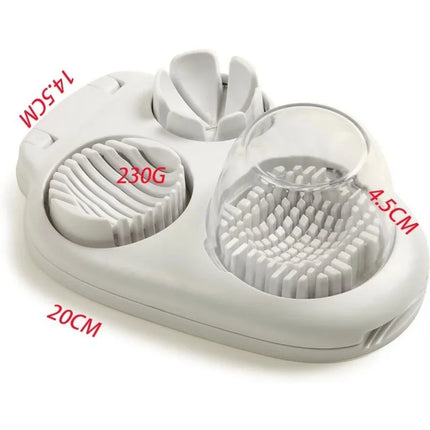 304 Stainless Steel Egg Slicer 3in1 Egg Cutter for Wedges Crushing Decorative Slicing Fruit Vegetable Slicers Kitchen Tools
