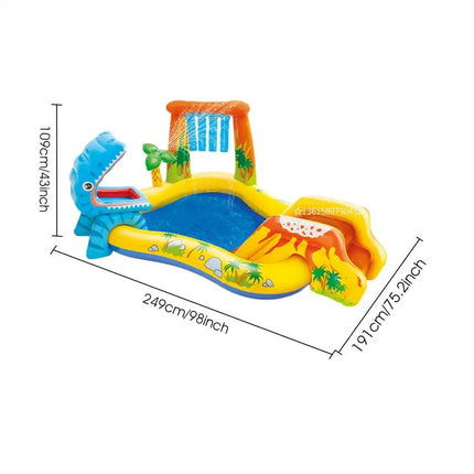 New Water Slide Children Fun Lawn Water Slides Iatables Pools Ring Tosses Game For Kids Summer Slide Set Backyard Outdoor Toys
