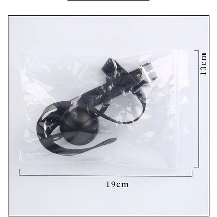 2 Colors Faux Leather Mouth Gag Adjustable Plastic Ball Adult Flirting Fetish Roleplay Game Props Couples BDSM Bondage Sex Toys