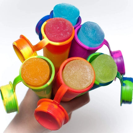 Ice Cream Molds Kids Silicone Ice Lolly Mold Yogurt Jelly Ice Lolly Pop with Lid Popsicle Maker Molds DIY Frozen Popsicle Maker