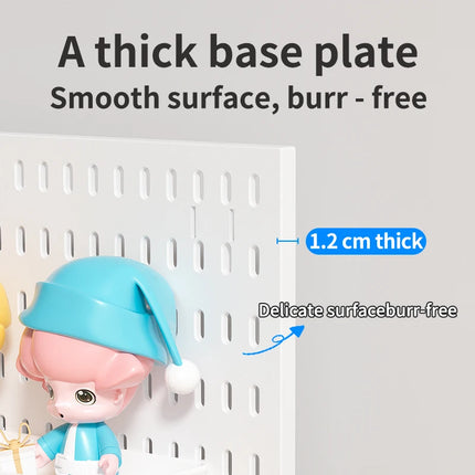 Home Study Storage Pegboard: Suitable for Displaying Figurines, Desk-Top Standing & Clip-On Storage for Furniture Items