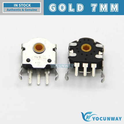 TTC Rotary Mouse Scroll Wheel Encoder Gold Mark 1.74mm Hole 20-40g Force Compatible 7-16mm Diameters for PC Mouse Upgrade
