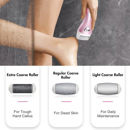 Pritech Foot Callus Dead Skin Remover Rechargeable Electric Pedicure Tools Professional Hard Cracked Dry Skin Spa for Bath
