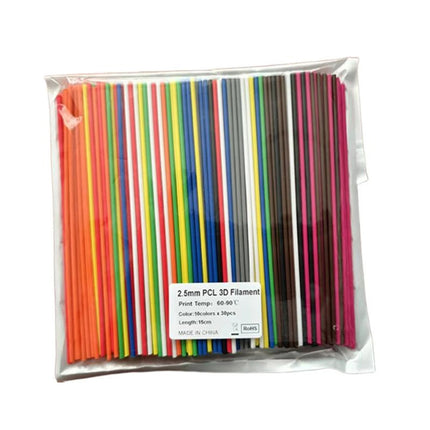 300PCS 3D Pen Filament Refills 3D Print Filament 2.5mm 15CM Long 3D Pen Accessories 3D Drawing Pen Refill Filament Bundle
